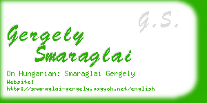 gergely smaraglai business card